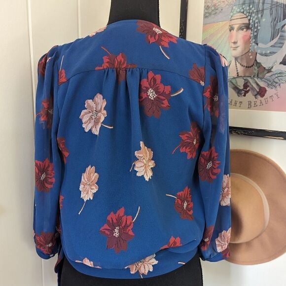 Madewell Preppy Coastal Garden Floral Academia Romantic Top XS - Picture 8 of 12